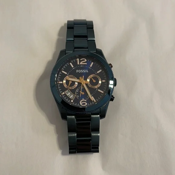 Stella Sport Multifunction Navy and Rose Gold-Tone Stainless Steel Watch - Picture 1 of 1